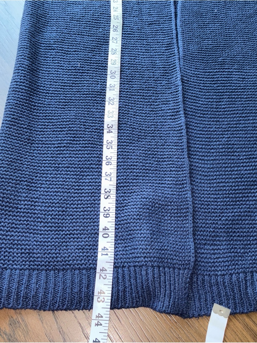 Classic Open-Front Navy Longline Cardigan - Unbranded - Picture 6 of 7